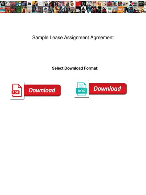 Fillable Online Lease Assignment Agreement - Template - Word & PDFLease ...