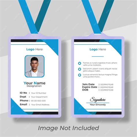 Image result for Sample ID Card Template