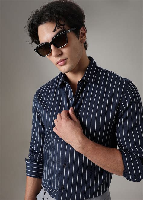 Buy Striped Shirts for Men Online | Banana Club