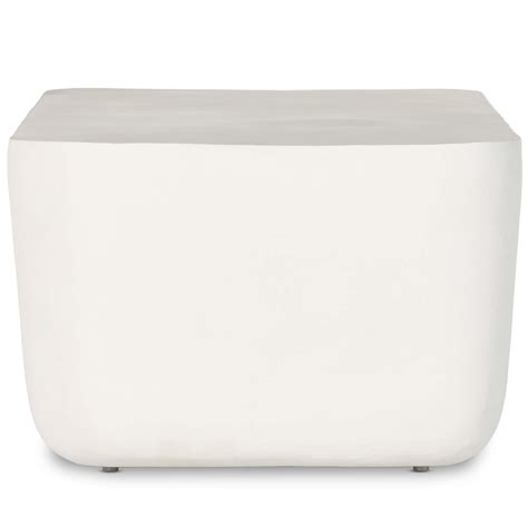 Basil Outdoor Rectangular Coffee Table, Matte White by Four Hands ...