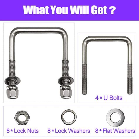 Buy Square U-Bolt, Stainless Steel Square U-Bolt Boat Trailer Ubolts ...