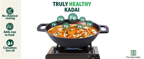 Buy The Indus Valley Super Smooth Cast Iron Kadai with Glass Lid ...