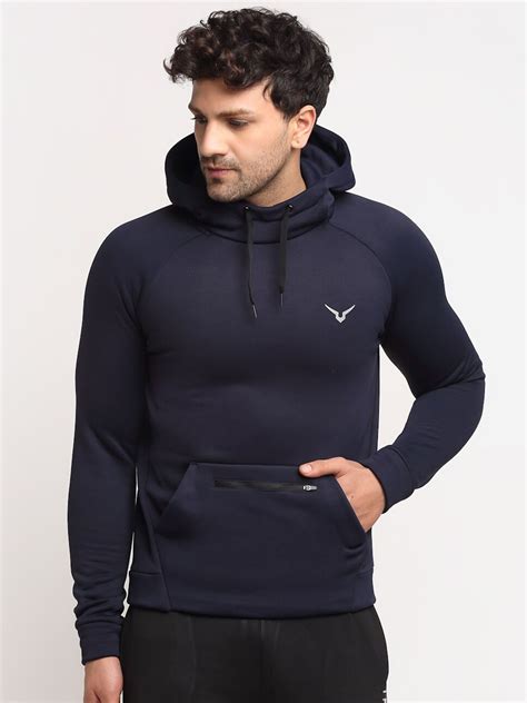 Invincible Men Navy Blue Hooded Sweatshirt - Price History