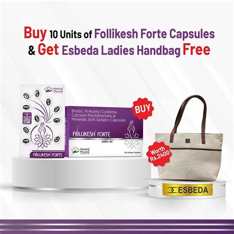 Follikesh Forte - Hair Fall Control Biotin Capsules 10Cap (Pack of 10 ...