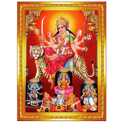 Pavan Photo Laminations Durga Maa Mata Sherawali Saraswati Lakshmi Wall ...