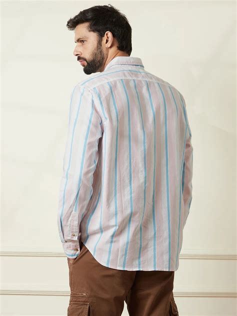 Striped Oxford Shirt | Pink – Wrogn