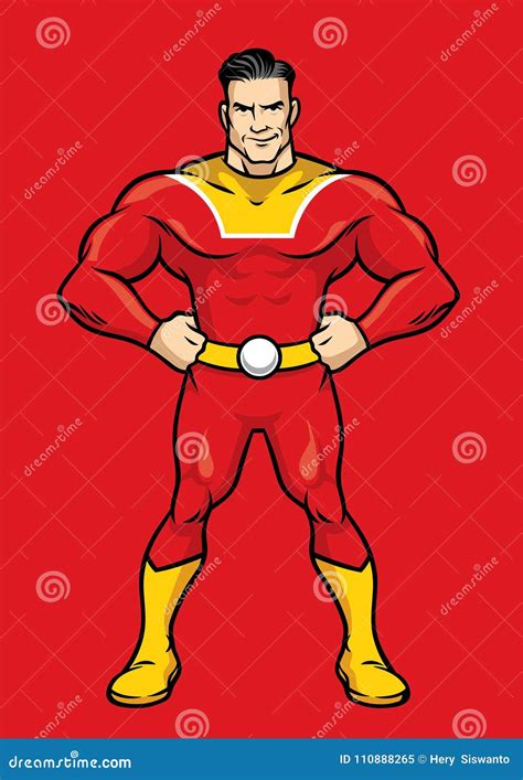 Superhero Pose with Hands on Hips Stock Vector - Illustration of ...