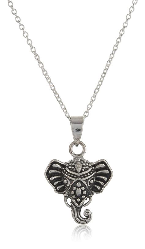 Silver Tree 925 Ganesh Pendant with Chain | 3D Idol Unisex Religious ...