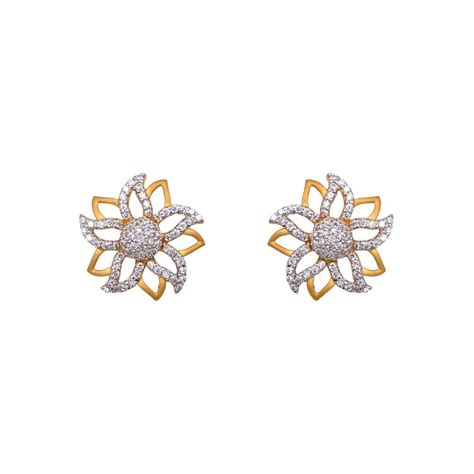 Buy quality Rising Flower 22k Gold Earrings in Rajkot
