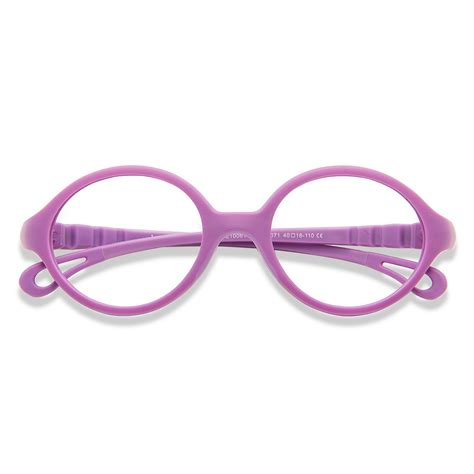 Buy Blue-Block Kids Computer Glasses Matte Purple Full Rim Round Kids 2 ...