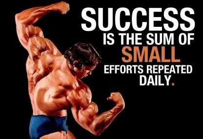 Body Builder Quotes like poster (Non Tearable Synthetic Material) Fine ...