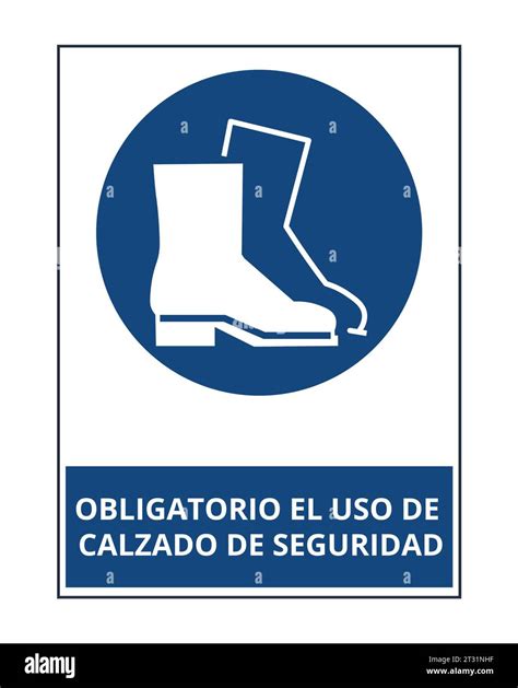 Footwear Protection Symbol. Spanish Version Stock Vector Image & Art ...