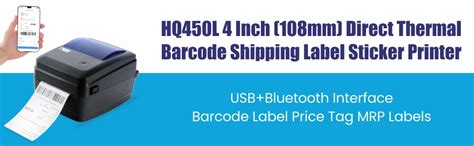 ATPOS HQ450L 4 Inch (108mm) Direct Thermal Barcode Shipping Label ...