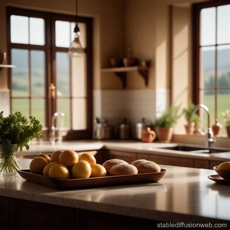Modern Seventies Italian Countryside Kitchen | Stable Diffusion Online