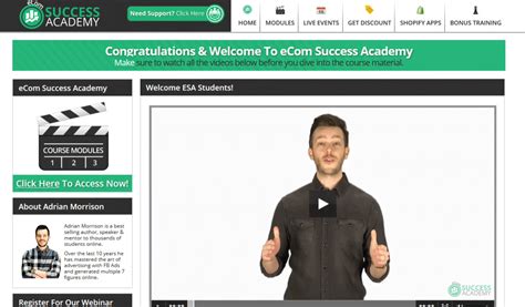 eCom Success Academy Review, "DEMO" - REVIEWENGIN