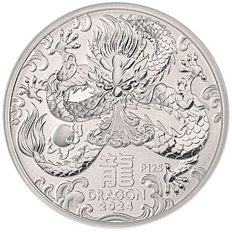 Buy 2024 5 oz Australian Lunar Series "Year of the Dragon" Silver ...