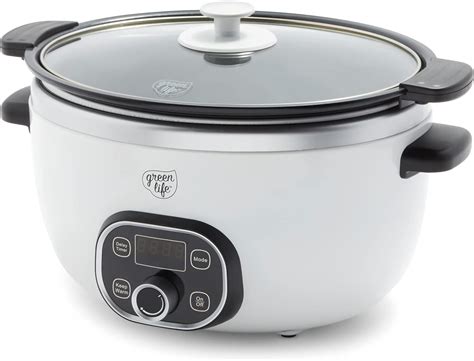 Amazon.com: GreenLife 6 Quart Ceramic Slow Cooker, PFAS-Free ...