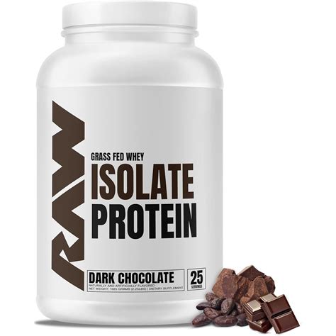 RAW Whey Isolate Protein Powder in Dark Chocolate - 25 Servings ...