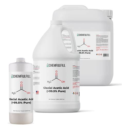 Chemboys Glacial Acetic Acid, 99% Ethanoic Acid, Industrial Grade, Half ...