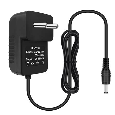 ELOVE 12V 1AMP DC Power Adapter, SMPS for LCD Monitor, TV, LED Strip ...