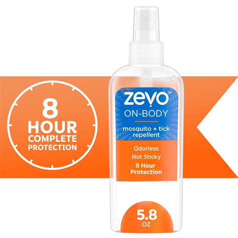 Zevo On Body Mosquito and Tick Repellent - Bug Spray - 5.8 oz Pump ...