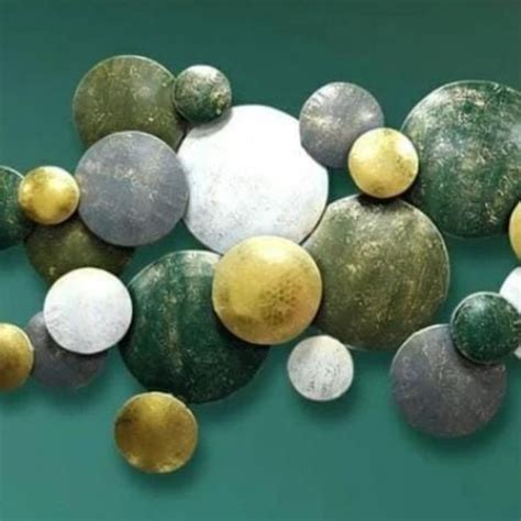 Multicolor Precious Pebbles Metal Wall Art (50 x 27 Inches) - Punam ...