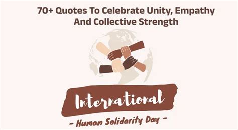 International Human Solidarity Day: 70+ Quotes To Celebrate Unity ...