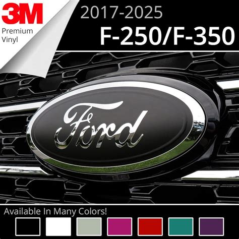 2017-2025 Ford F250/F350 Truck Emblem Overlay Insert Decals (set of 2) 2018 2019 2020 2021 2022 ...