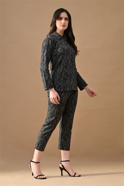Winter Grey Self Design Woven Co-ord Set – SABHYATA CLOTHING