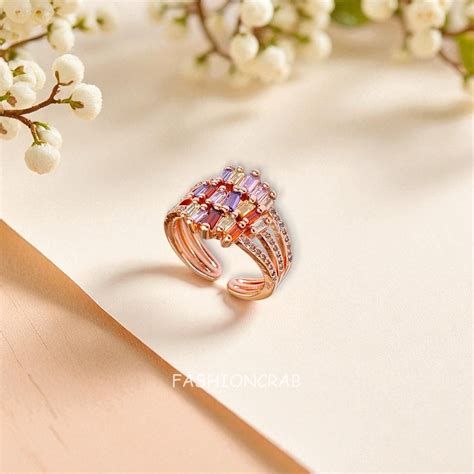 Multicolor Rose Gold Ring | FashionCrab.com