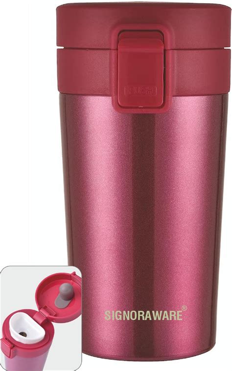 Borosil Hydra Coffeemate 300 ml Stainless Steel Travel Mug | Double ...