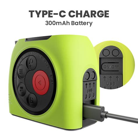 DT20-E Laser Tape Measure Laser Rangefinder 40M Physical Tape Measure ...