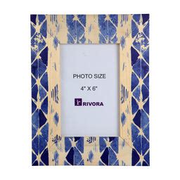 Wood Photo Frame With Shibori Art Print | Decorative Photo Frame Online ...