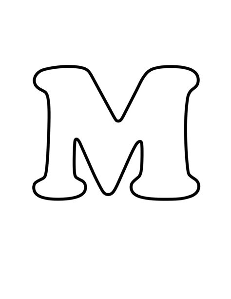 Free printable bubble letters classy bubble letter m - Artofit