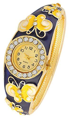 Buy Valentine Gifts : YouBella Luxury 18k Rose Gold Bangle Watch ...