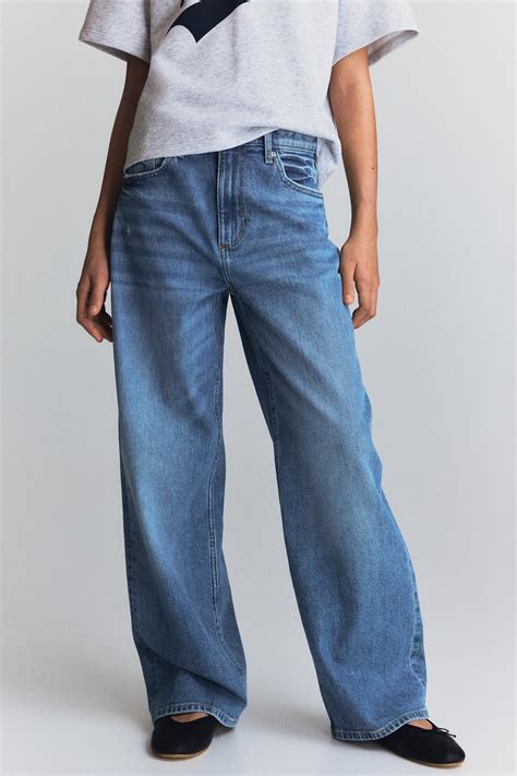 Wide Leg Jeans - Denim blue - Kids | H&M IN