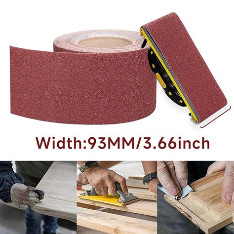 80 Grit Emery Cloth Roll3.66" x 32.8 Feet Sandpaper Roll Aluminum Oxide ...