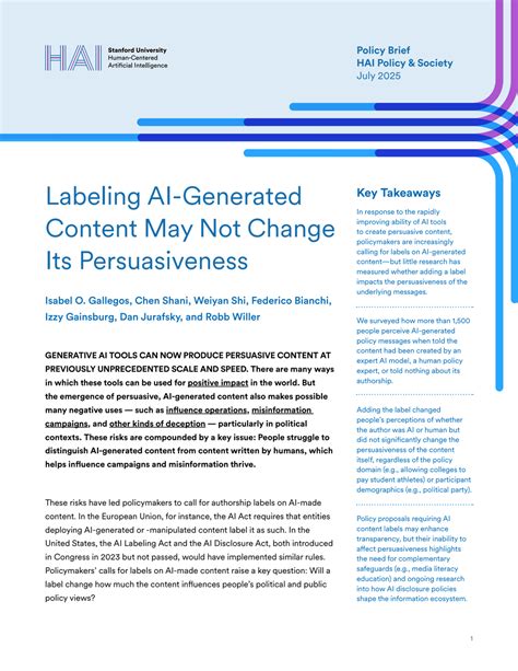 Labeling AI-Generated Content May Not Change Its Persuasiveness