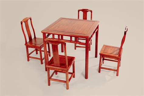 明韵红木桌椅五件套──明韵小家具：小家具系列──【浙江·尚元堂】