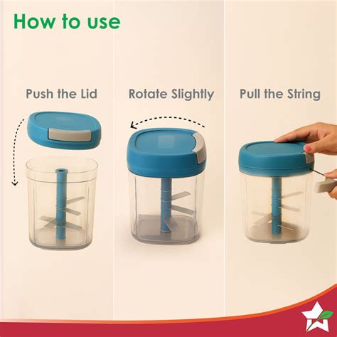 Pulse Vegetable String Chopper | Vegetable Cutter | 900ml | 6 Sharp St ...