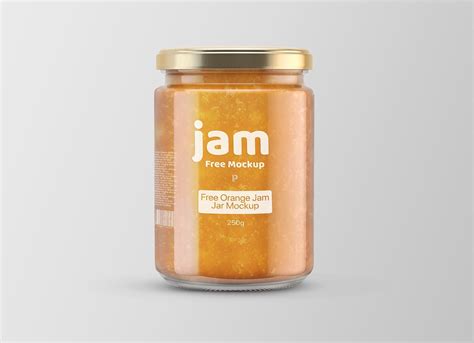 Free Orange Jam Jar Mockup PSD - Good Mockups