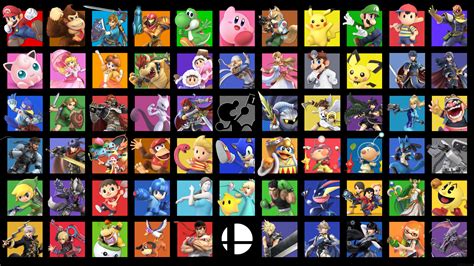 Super Smash Bros. Ultimate Roster Wallpaper by mitchdog2