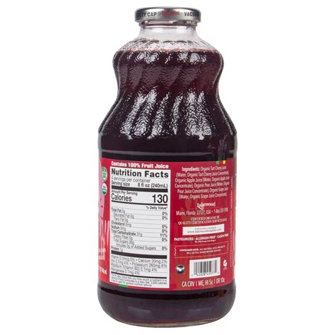 Nutrition Facts Tart Cherry Juice | Besto Blog