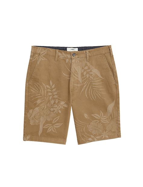 Buy Floral Stretch Chino Shorts at Marks & Spencer