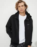 Buy American Eagle Men Black Active 24/7 Zip-Up Hoodie Online