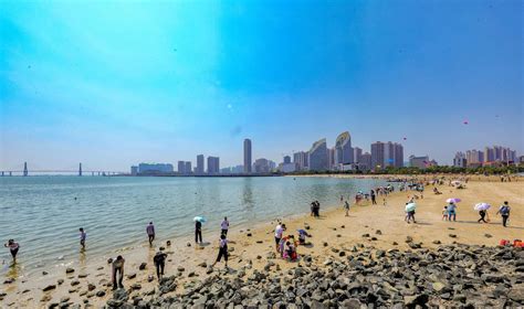 广东湛江有一个离市中心最近的海湾，椰林海滩美如画