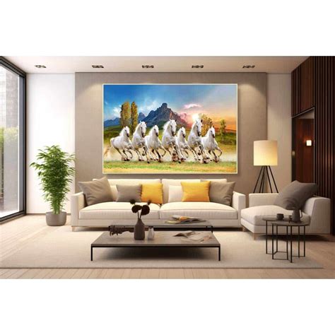 7 running horses painting vastu direction Right