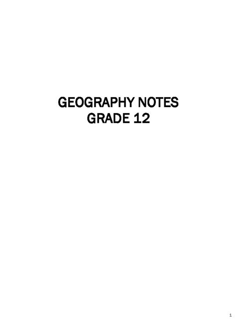 Image result for Geography Grade 12 Notes