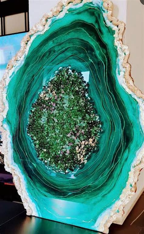 Resin Art class. Geode. The cut of precious stone., AzziArt Gallery LA ...