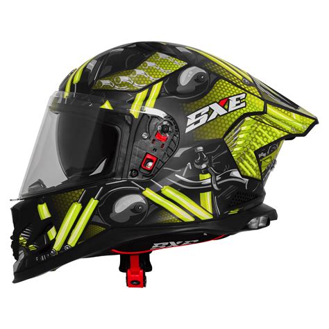STEELBIRD SXE TPE EDITION ST1 GLOSS BLACK NEON - SBH 61 – Arihant Helmets